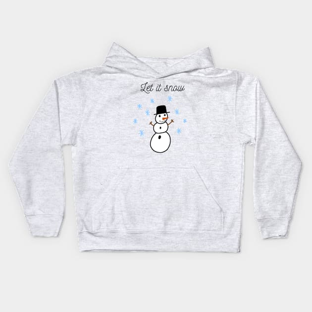 Let It Snow Kids Hoodie by RockyCreekArt